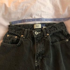 y2k black flare jeans